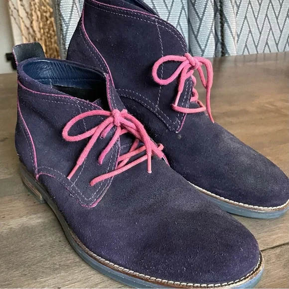 Cole Haan Navy Chukka Boots - Picture 2 of 7
